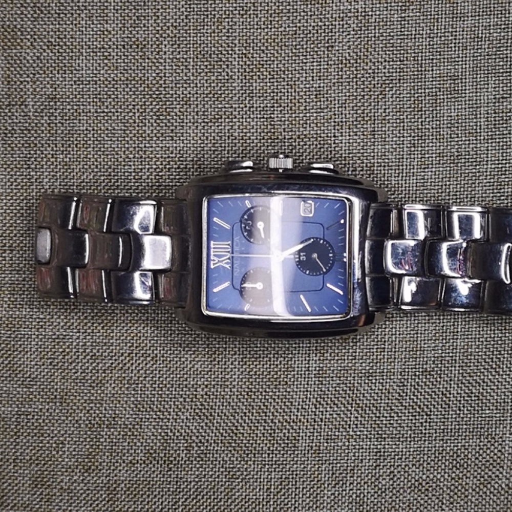Gents NAUTICA steel blue face watches